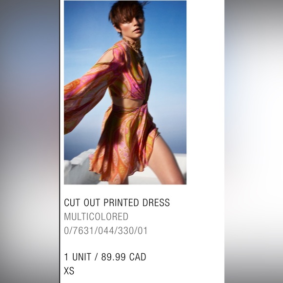 Zara dress. Super lightweight and fun. Worn once. Perfect condition. - Picture 4 of 4